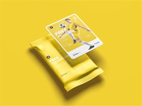 4 Free Trading Card and Packaging Mockup PSD Files .